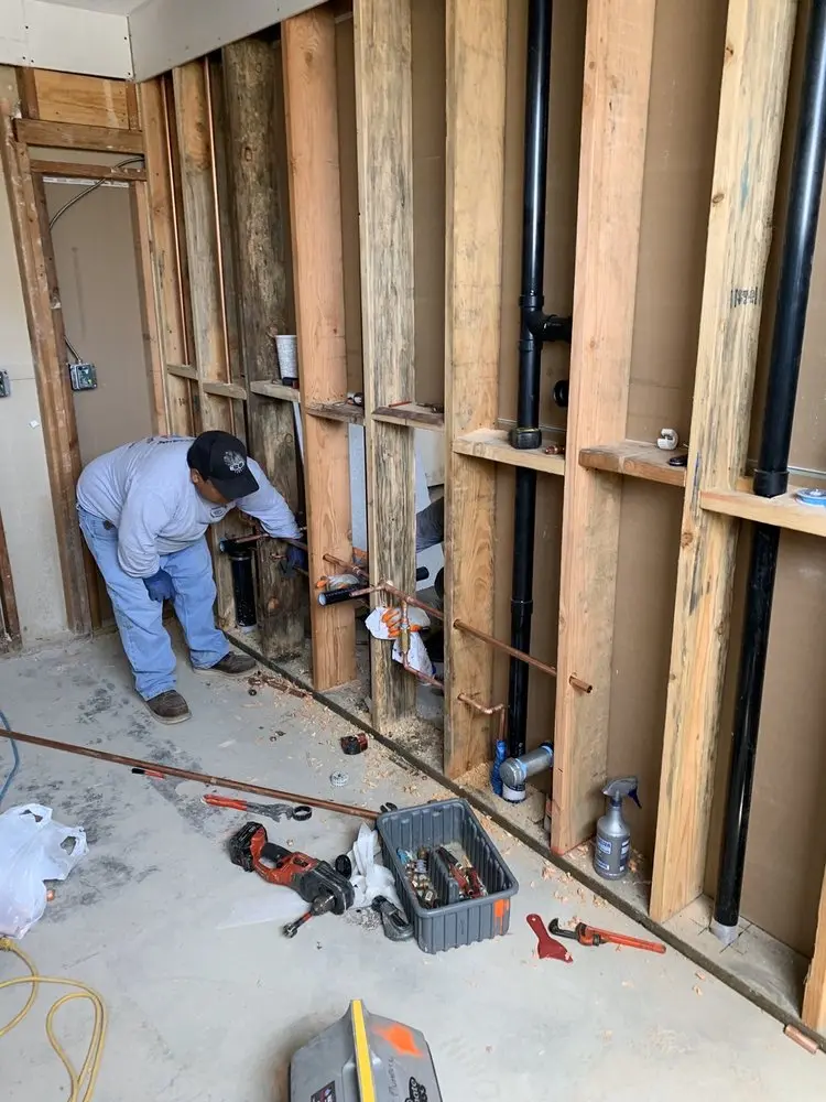 Commercial rough-in plumbing for Water Heater Replacement in Calvert